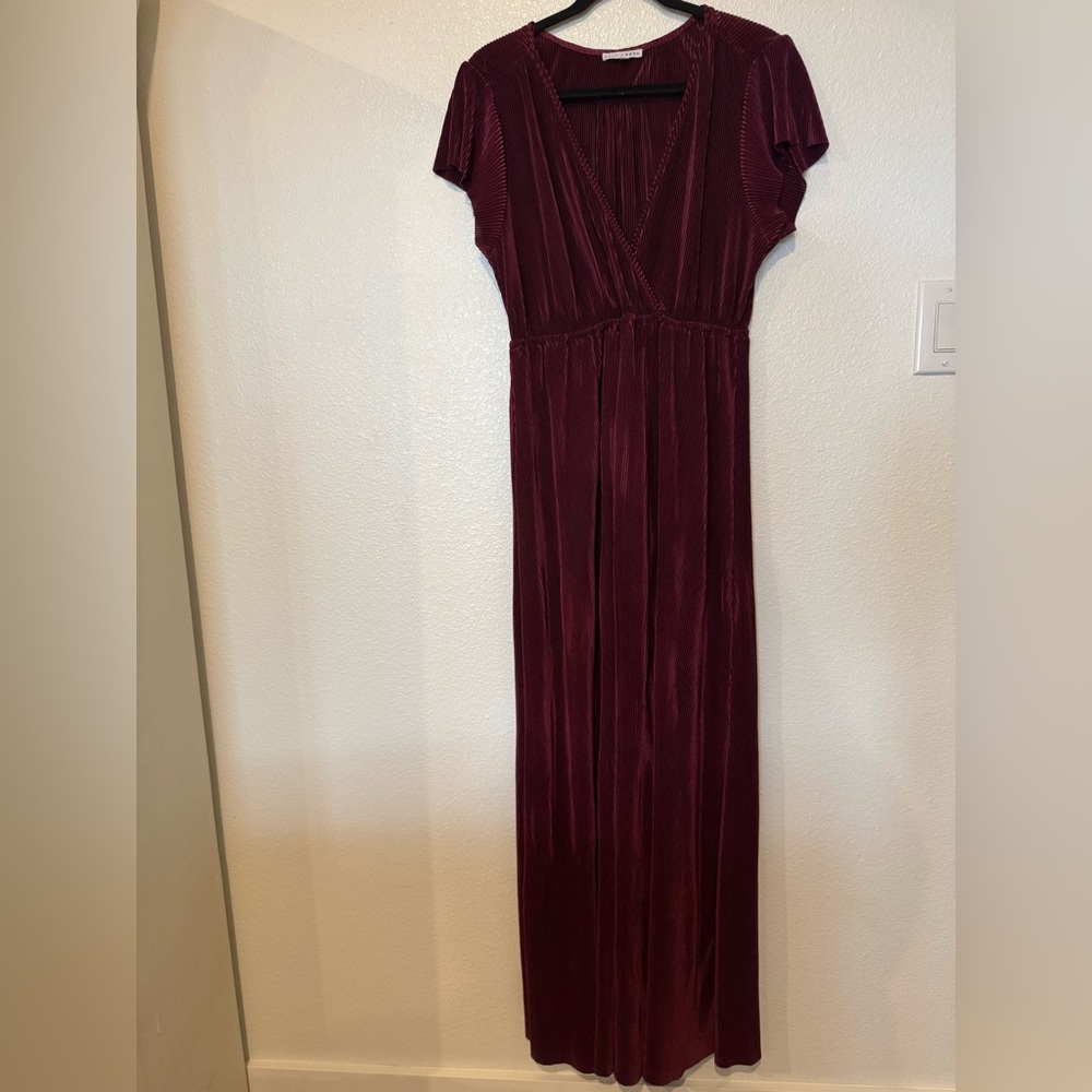 Baltic Born Athena Pleated Maxi Dress Women’s XL Mulberry Wedding Bump Friendly - Picture 2 of 12